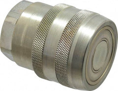 Parker - 1 Thread Steel Hydraulic Hose Valved Coupler - 7,500 psi, 90 GPM - Exact Tool & Supply