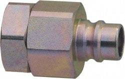 Parker - 3/4 Thread Steel Hydraulic Hose Valved Coupler - 3,500 psi, 52 GPM - Exact Tool & Supply
