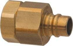 Parker - 3/4 Thread Brass Hydraulic Hose Valved Coupler - 2,000 psi, 52 GPM - Exact Tool & Supply