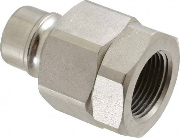 Parker - 3/4 Thread Stainless Steel Hydraulic Hose Valved Coupler - 2,000 psi, 52 GPM - Exact Tool & Supply