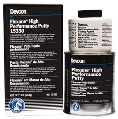 Devcon - 1 Lb Kit Black Butyl Rubber Putty - 120°F (Wet), 180°F (Dry) Max Operating Temp, 15 min Tack Free Dry Time - Exact Tool & Supply
