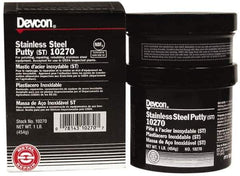 Devcon - 1 Lb Kit Gray Epoxy Resin Putty - 120°F (Wet), 250°F (Dry) Max Operating Temp - Exact Tool & Supply