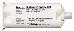 Devcon - 50 mL Cartridge Two Part Epoxy - 4 to 7 min Working Time, 2,500 psi Shear Strength - Exact Tool & Supply