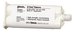 Devcon - 50 mL Cartridge Two Part Epoxy - 8 to 12 min Working Time, 2,250 psi Shear Strength - Exact Tool & Supply