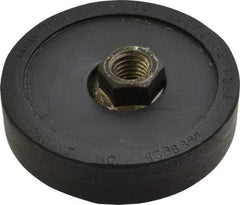 Tech Products - 1000 Lb Capacity, 1/2-13 Thread, 3/4" OAL, Steel Stud, Tapped Pivotal Socket Mount Leveling Pad & Mount - 3" Base Diam, Neoprene Pad - Exact Tool & Supply