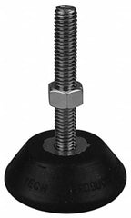 Tech Products - Socket-Mount Leveling Pads & Mounts; Type: Tapped ; Thread Size: 3/8-16 ; Base Diameter (Decimal Inch): 2.1880 ; Stud Material: Steel ; Pad Material: Neoprene ; Base Edge Height: 0.8 (Decimal Inch) - Exact Tool & Supply