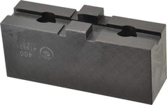 Bison - 15-3/4 to 16" Chuck Capacity, Tongue & Groove Attachment, Square Soft Lathe Chuck Jaw - 1 Jaw, Steel, 3" Btw Mount Hole Ctrs, 5-1/2" Long x 1-21/32" Wide x 1-5/8" High, 1/2" Groove - Exact Tool & Supply