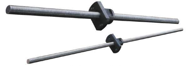 THK - 11.81" Long, Quiet and Compact Ball Screw - 0.079" Lead Width, 13/32" Ball Circle Diam, 1.693" Flange OD, 0.236" Flange Thickness - Exact Tool & Supply