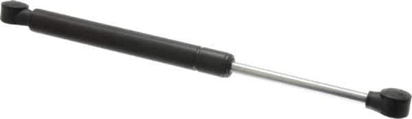 Value Collection - 0.32" Rod Diam, 0.75" Tube Diam, 30 Lb Capacity, Fixed Force Gas Spring - 11.9" Extended Length, 3.5" Stroke Length, Plastic Ball Socket, Black Nitride Piston - Exact Tool & Supply