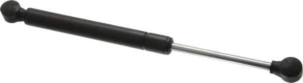 Value Collection - 0.32" Rod Diam, 0.75" Tube Diam, 120 Lb Capacity, Fixed Force Gas Spring - 11.9" Extended Length, 3.5" Stroke Length, Plastic Ball Socket, Black Nitride Piston - Exact Tool & Supply