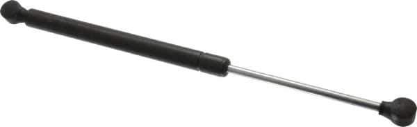 Value Collection - 0.32" Rod Diam, 0.75" Tube Diam, 90 Lb Capacity, Fixed Force Gas Spring - 15.25" Extended Length, 5" Stroke Length, Plastic Ball Socket, Black Nitride Piston - Exact Tool & Supply