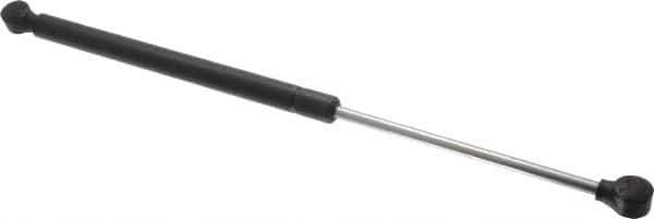Value Collection - 0.32" Rod Diam, 0.75" Tube Diam, 60 Lb Capacity, Fixed Force Gas Spring - 17" Extended Length, 6" Stroke Length, Plastic Ball Socket, Black Nitride Piston - Exact Tool & Supply