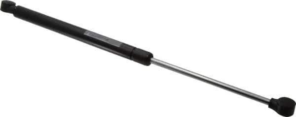 Value Collection - 0.32" Rod Diam, 0.75" Tube Diam, 120 Lb Capacity, Fixed Force Gas Spring - 17" Extended Length, 6" Stroke Length, Plastic Ball Socket, Black Nitride Piston - Exact Tool & Supply
