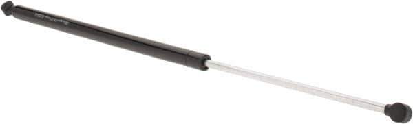 Value Collection - 0.39" Rod Diam, 0.87" Tube Diam, 150 Lb Capacity, Fixed Force Gas Spring - 27.8" Extended Length, 10" Stroke Length, Plastic Ball Socket, Black Nitride Piston - Exact Tool & Supply