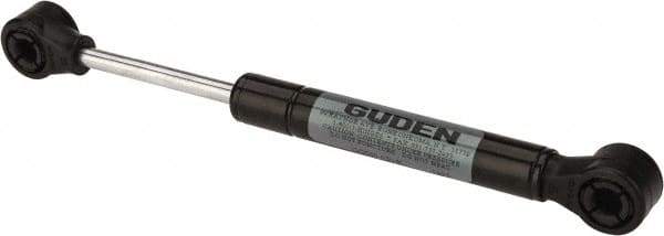 Value Collection - 0.24" Rod Diam, 0.59" Tube Diam, 20 Lb Capacity, Fixed Force Gas Spring - 7.5" Extended Length, 2" Stroke Length, Plastic Ball Socket, Black Nitride Piston - Exact Tool & Supply