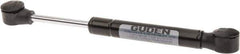 Value Collection - 0.24" Rod Diam, 0.59" Tube Diam, 100 Lb Capacity, Fixed Force Gas Spring - 7.5" Extended Length, 2" Stroke Length, Plastic Ball Socket, Black Nitride Piston - Exact Tool & Supply
