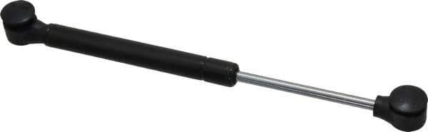 Value Collection - 0.24" Rod Diam, 0.59" Tube Diam, 20 Lb Capacity, Fixed Force Gas Spring - 9.6" Extended Length, 3.15" Stroke Length, Plastic Ball Socket, Black Nitride Piston - Exact Tool & Supply