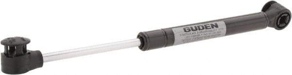 Value Collection - 0.24" Rod Diam, 0.59" Tube Diam, 60 Lb Capacity, Fixed Force Gas Spring - 9.6" Extended Length, 3.15" Stroke Length, Plastic Ball Socket, Black Nitride Piston - Exact Tool & Supply