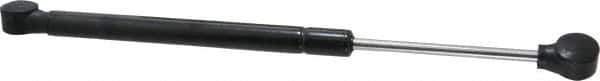 Value Collection - 0.24" Rod Diam, 0.59" Tube Diam, 40 Lb Capacity, Fixed Force Gas Spring - 12" Extended Length, 3.5" Stroke Length, Plastic Ball Socket, Black Nitride Piston - Exact Tool & Supply