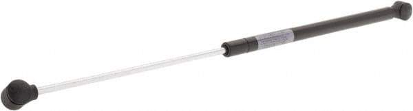 Value Collection - 0.24" Rod Diam, 0.59" Tube Diam, 80 Lb Capacity, Fixed Force Gas Spring - 19.68" Extended Length, 8" Stroke Length, Plastic Ball Socket, Black Nitride Piston - Exact Tool & Supply