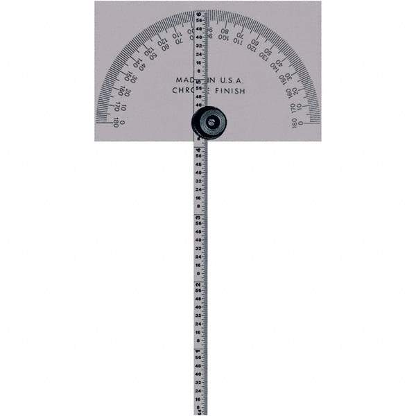Mitutoyo - Round & Rectangular Head Protractors Head Type: Square Head Blade Length (Inch): 6 - Exact Tool & Supply