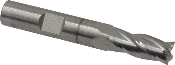 RobbJack - 11/32", 13/16" LOC, 3/8" Shank Diam, 2-1/2" OAL, 4 Flute, Solid Carbide Square End Mill - Single End, Uncoated, Spiral Flute, 30° Helix, Centercutting, Right Hand Cut, Right Hand Flute, Series NR-404 - Exact Tool & Supply