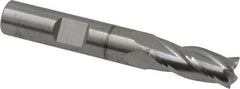RobbJack - 11/32", 13/16" LOC, 3/8" Shank Diam, 2-1/2" OAL, 4 Flute, Solid Carbide Square End Mill - Single End, Uncoated, Spiral Flute, 30° Helix, Centercutting, Right Hand Cut, Right Hand Flute, Series NR-404 - Exact Tool & Supply