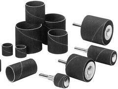 Made in USA - 50 Grit Aluminum Oxide Coated Spiral Band - 2" Diam x 1-1/2" Wide, Coarse Grade - Exact Tool & Supply