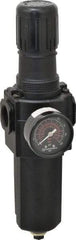 Norgren - 3/4" NPT Port Standard 1 Piece Filter/Regulator FRL Unit - Metal Bowl, 212 SCFM, 250 Max psi, 11.93" High x 3.15" Long, Automatic Drain - Exact Tool & Supply