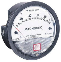 Dwyer - 15 Max psi, 4% Accuracy, NPT Thread Air Filter Kit - 1/8 Inch Thread, -0.05 to 1/4 Inch Water Column, -0.05 Min Measuring Range, 140°F Max - Exact Tool & Supply