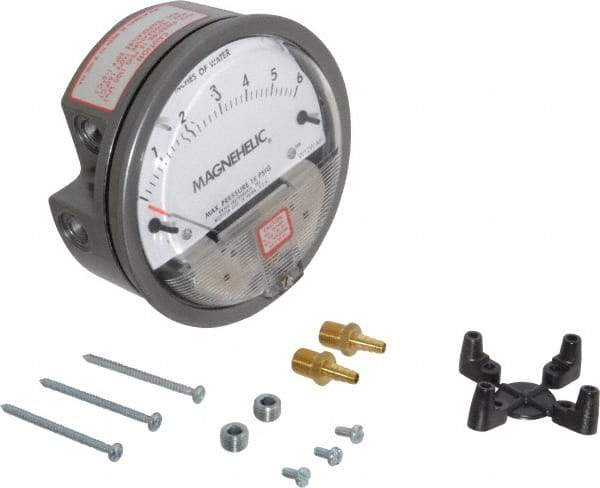 Dwyer - 15 Max psi, 2% Accuracy, NPT Thread Air Filter Kit - 1/8 Inch Thread, 6 Inch Water Column, 140°F Max - Exact Tool & Supply