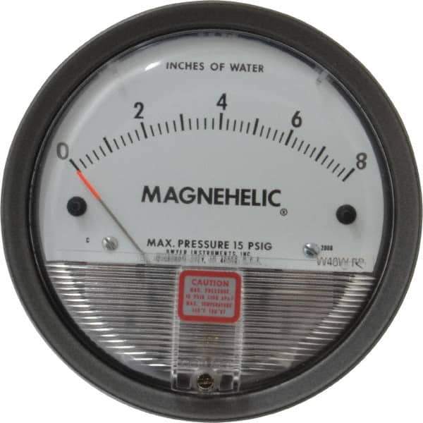 Dwyer - 15 Max psi, 2% Accuracy, NPT Thread Air Filter Kit - 1/8 Inch Thread, 8 Inch Water Column, 140°F Max - Exact Tool & Supply