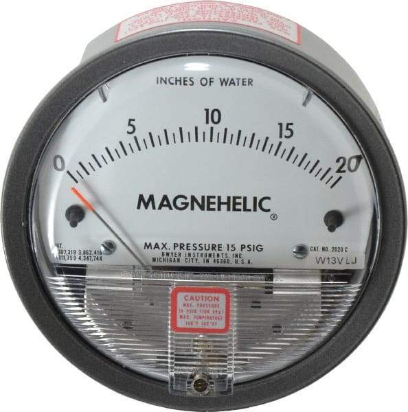 Dwyer - 15 Max psi, 2% Accuracy, NPT Thread Air Filter Kit - 1/8 Inch Thread, 20 Inch Water Column, 140°F Max - Exact Tool & Supply