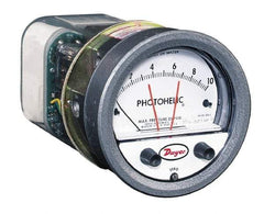 Dwyer - 25 Max psi, 2% Accuracy, NPT Thread Photohelic Pressure Switch - 1/8 Inch Thread, -1/2 to 1/2 Inch Water Column, 120°F Max - Exact Tool & Supply