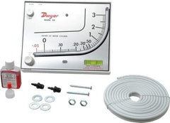 Dwyer - 10 Max psi, 3% Accuracy, Plastic Manometer - 10 Maximum PSI, 3 Inch Water Column, 140°F Max - Exact Tool & Supply