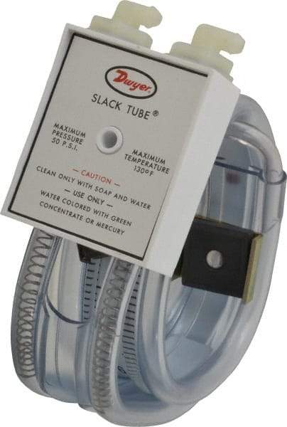 Dwyer - 50 Max psi, Slack Tube Manometer - -8 to 8 Inch Water Column, 130°F Max - Exact Tool & Supply