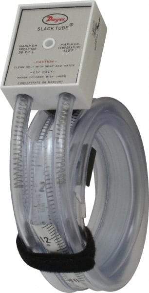 Dwyer - 50 Max psi, Slack Tube Manometer - -12 to 12 Inch Water Column, 130°F Max - Exact Tool & Supply
