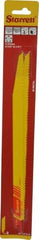 Starrett - 12" Long x 3/4" Thick, Bi-Metal Reciprocating Saw Blade - Tapered Profile, 6 to 10 TPI, Toothed Edge, Universal Shank - Exact Tool & Supply