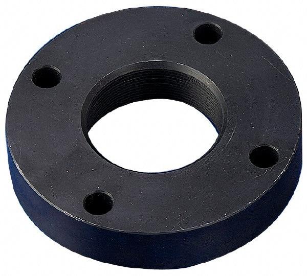 Keystone Threaded Products - 0.937-16 Int Thread, 7/16 - 5/8" Bar Diam, 2.63" Flange OD x 0.53" Thickness Precision Acme Mounting Flange - 4 Mounting Holes, Black Oxide Finish, Carbon Steel - Exact Tool & Supply