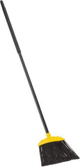 Rubbermaid - 10" Wide, Black Polypropylene Bristles, Metal Handle, Angled Broom - Flagged, Water Resistant - Exact Tool & Supply