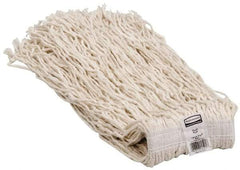 Rubbermaid - 1" White Head Band, Large Rayon Cut End Mop Head - 4 Ply, Side Loading Connection, Use for Finishing - Exact Tool & Supply