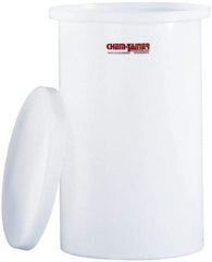 Made in USA - Round Polyethylene Tank Cover for 650 Gallon Container - 3/8" Thick - Exact Tool & Supply