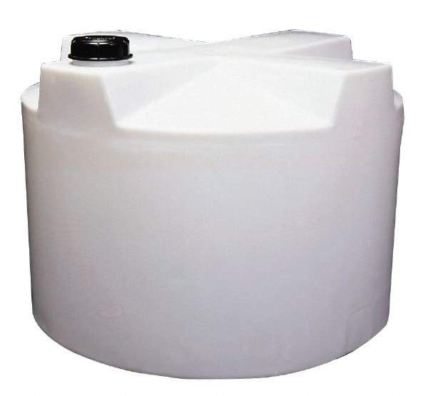 Made in USA - 1,200 Gallon Cylindrical Polyethylene Closed Top Tank - 52" High x 86" Diam - Exact Tool & Supply