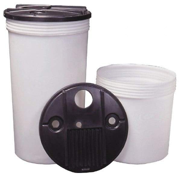 Made in USA - 55 Gallon Tapered Cylinder Plastic Tank - 40" High x 22" Diam - Exact Tool & Supply