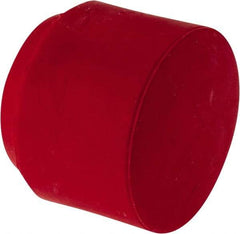 Made in USA - 2" Face Diam, Grade Medium, Red Hammer Replacement Tip - Vinyl - Exact Tool & Supply