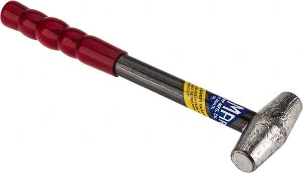 No-Mar - 1 Lb Head 3/4" Face Lead Hammer - Vinyl Handle - Exact Tool & Supply