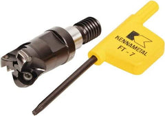 Kennametal - 15mm Cutting Diam, 0.5906" Max Depth of Cut, Modular Connection Indexable Copy End Mill - 3 Inserts, RD.. 0702.. Insert - Exact Tool & Supply