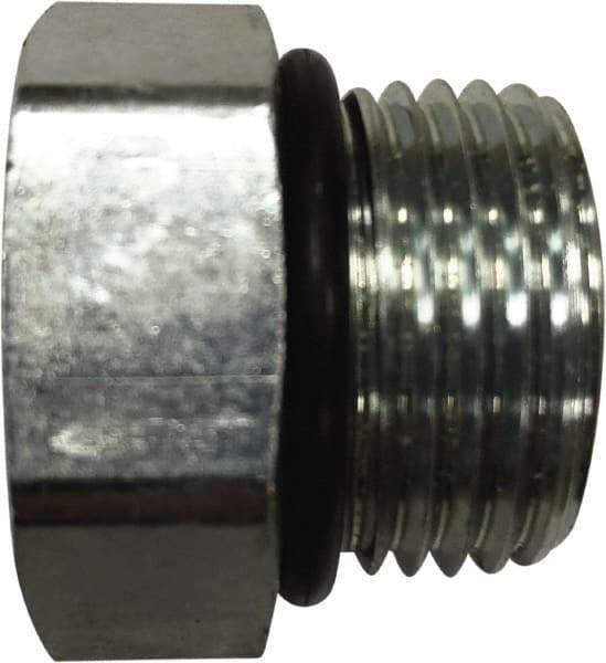 Parker - 2-1/2 Male Thread, Steel Industrial Pipe Hex Head Plug - Male SAE-ORB, 2,000 psi - Exact Tool & Supply