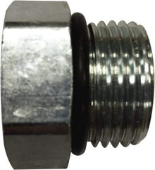 Parker - 2-1/2 Male Thread, Steel Industrial Pipe Hex Head Plug - Male SAE-ORB, 2,000 psi - Exact Tool & Supply
