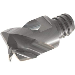Iscar - MM EA Grade IC08 Carbide End Milling Tip Insert - Uncoated, 3 Flutes, 3/4" Cutting Diam, 1/2" Depth of Cut, 1" Extension, 0.008" Cnr Rad - Exact Tool & Supply